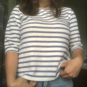 Quarter Sleeve Scoop Neck Sweater